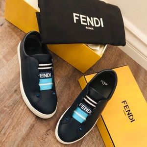 Fendi Leather Low Top Sneaker
